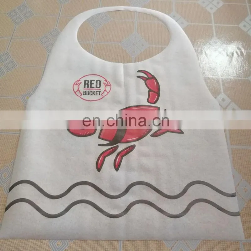 Adult White Waterproof Paper Dental Bib Disposable Apron