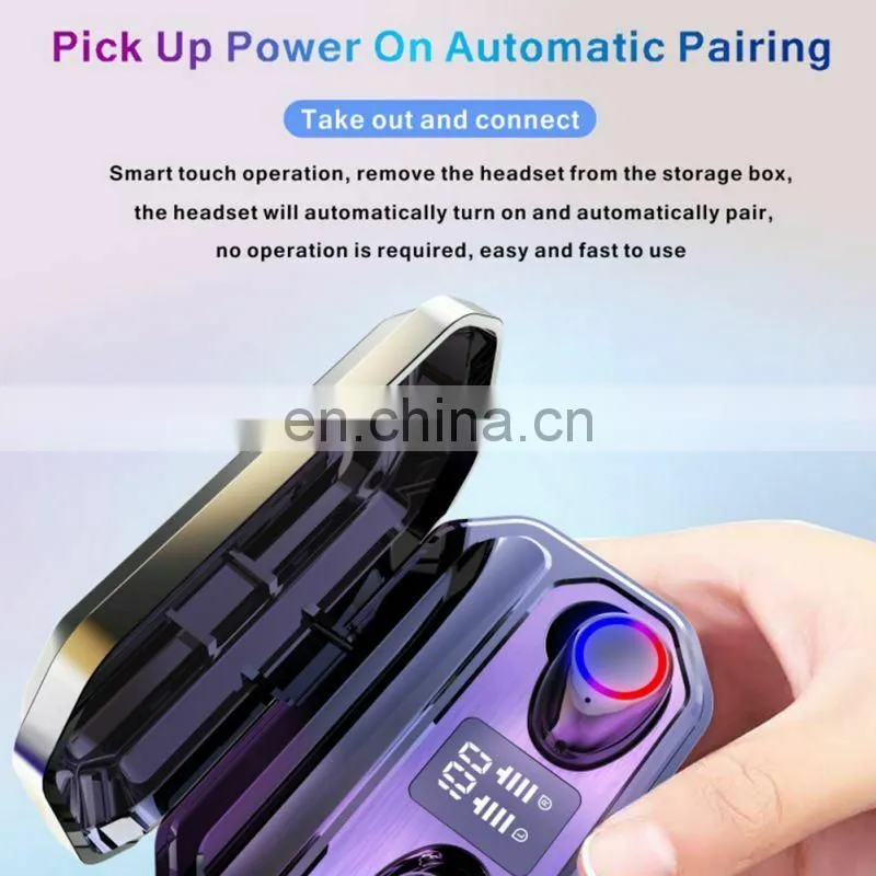 New Trend TWS M12 BT Earphone 5.0 Touch Music Earphones Stereo Bass True Wireless Earbuds With Flashlight Mic