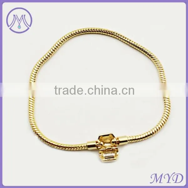 925 sterling silver gold plated snake bracelet chain