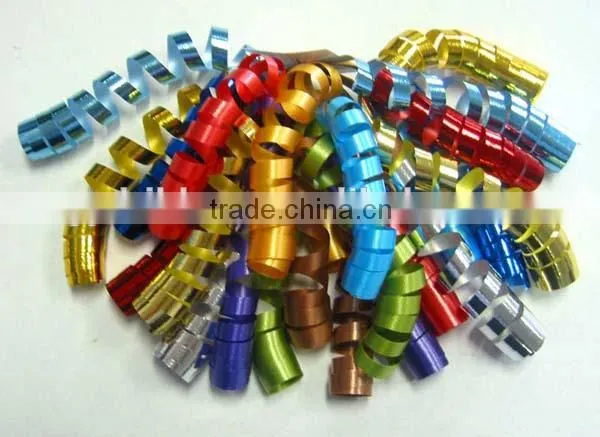 Transparent Poly Ribbon Curly Bow with Printing