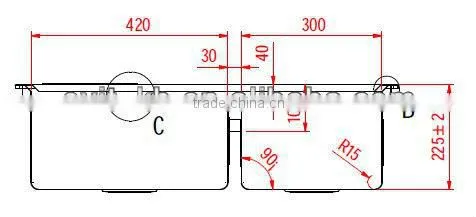 Welding Drain parts Kitchen Sink RTS 200D-3