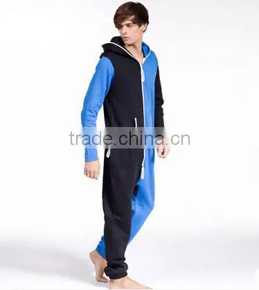 2015 OEM summer jumpsuits Color matching fleeces ladies conjoined pajamas