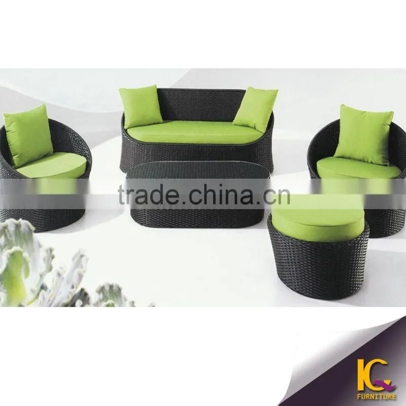 Outdoor Use rattan sleeper sofas modern outdoor Plastic Rattan Sofa