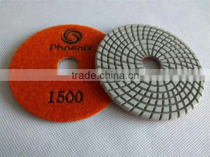 New 7 step wet polishing pads with round edge