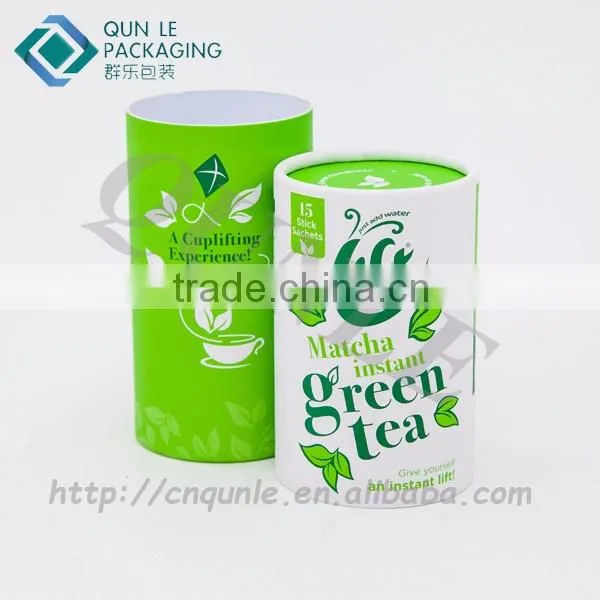 Custom Design Paper Tube Boxes for Instant Matcha Tea Bags