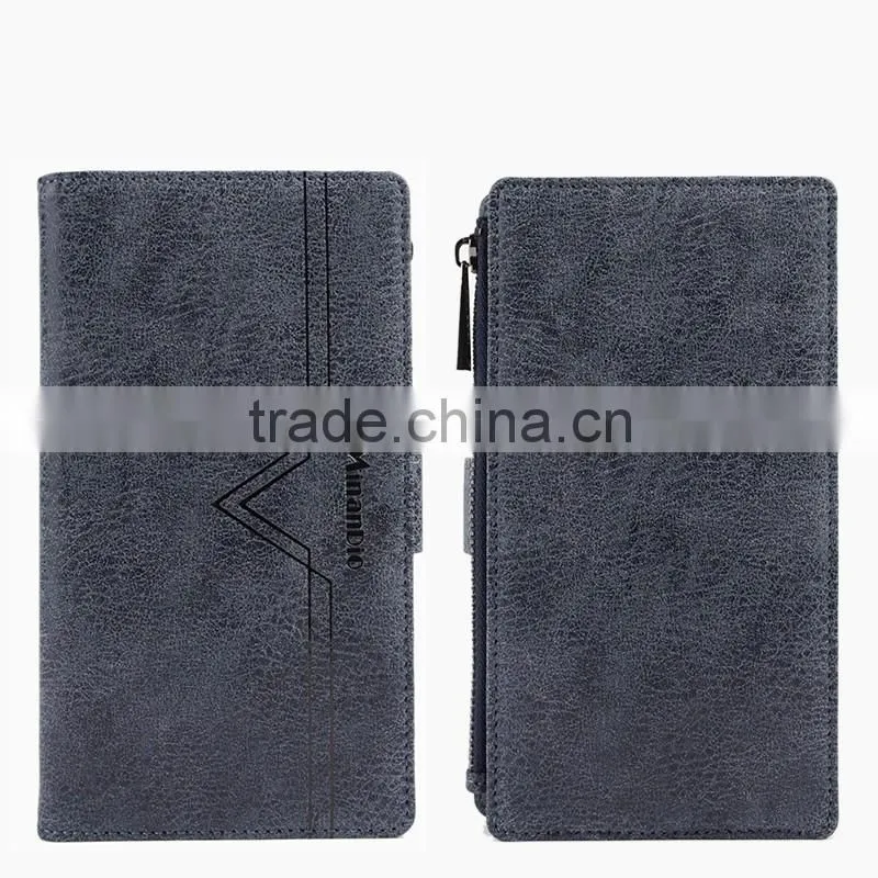 Minandio Wholesale Price Real or PU Leather Phone Case Custom Cell Phone Credit Card Holder