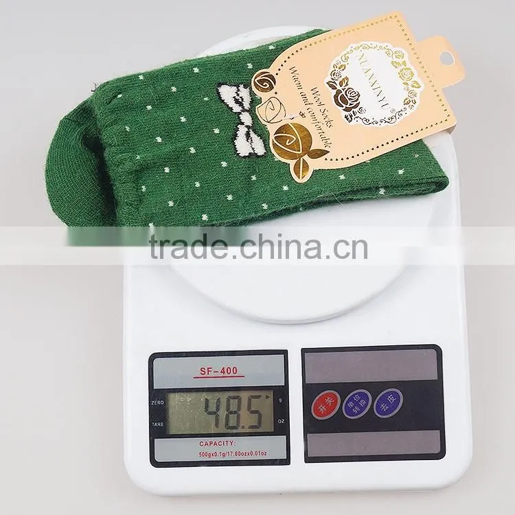 5-Pack Mixed Colors Womens Wool Crew Winter Socks