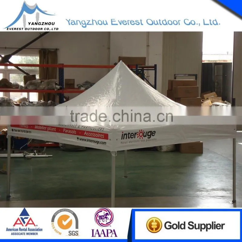 Custom top banner aluminum folded pop up beach tent