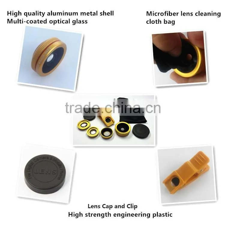 mobile phone camera lens 4 in 1 fish eye lens Mac
