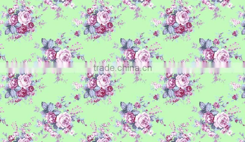 polyester material pigment printed fabric/polyester brushed fabric for making bed sheets,curtain,mattress cover