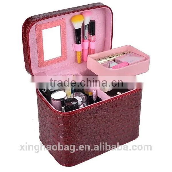 2015 newest square shape make up cosmetic bags factory supplier in shenzhen