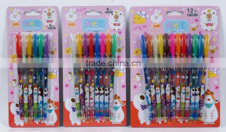 transparent glitter gel pen