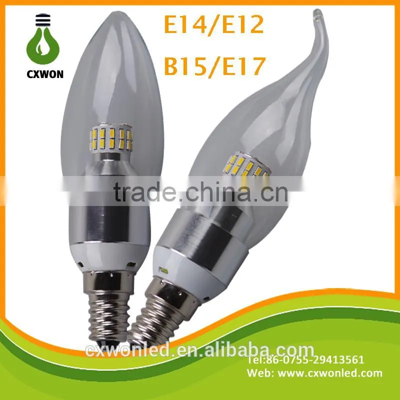 Hot Sale Indoor Led Candle Bulb, 3W Led Candle Bulb Lamps, E14 Led Candle Bulb Light