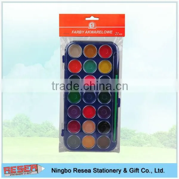round 21pcs water colors