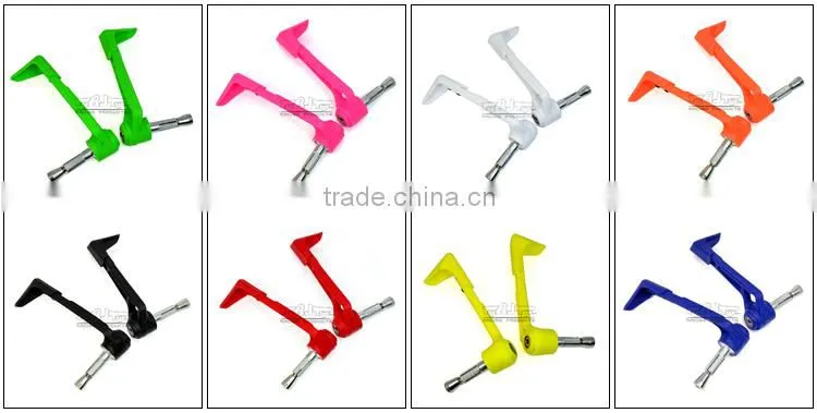 BJ-LG-004 Custom Motorcycle Parts Green Bent Style Adjustable Plastic Lever Guard