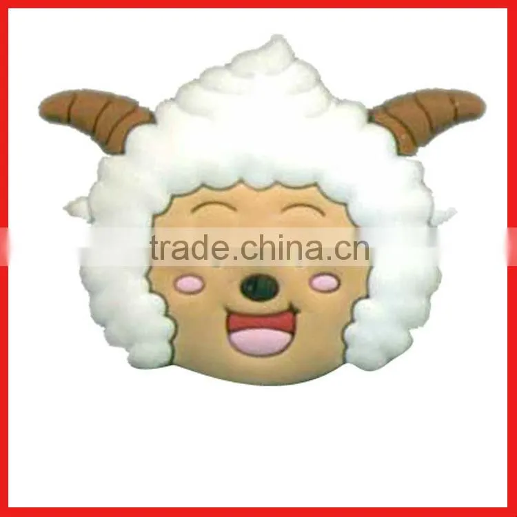 Promotional 3d plastic animal shoe buckle/PVC Tiger shoe buckle