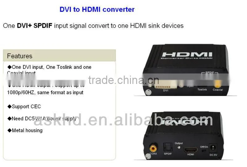 hdmi audio extractor HDMI to HDMI +Audio ( SPDIF+ L/R) Audio Extractor (3D&1080P)