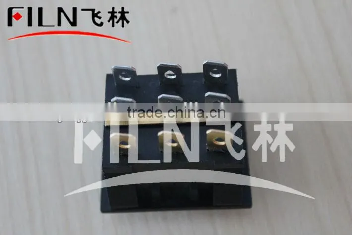 Button Red Nylon 9 Pins 20A 125V AC ON OFF pcb rocker switch