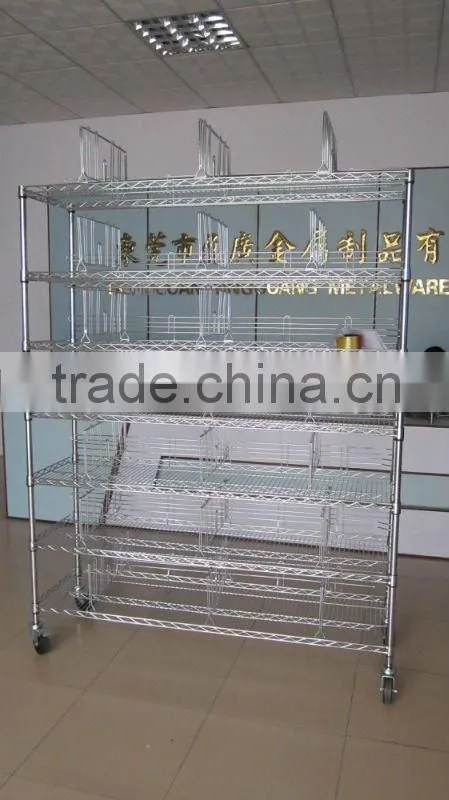 Chrome Security Cage Cart for SMT components