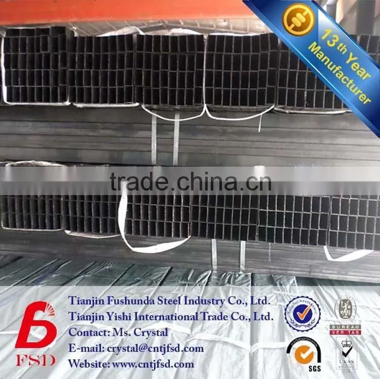 material specification black iron steel square tube 200x200 mm