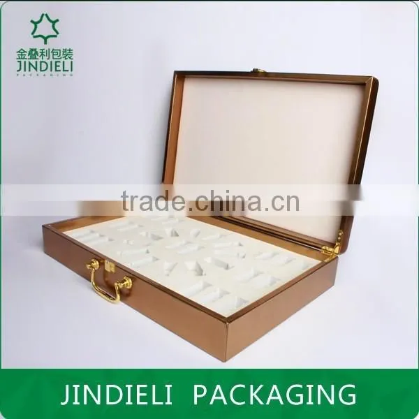Embroidery design brown cosmetic box packaging