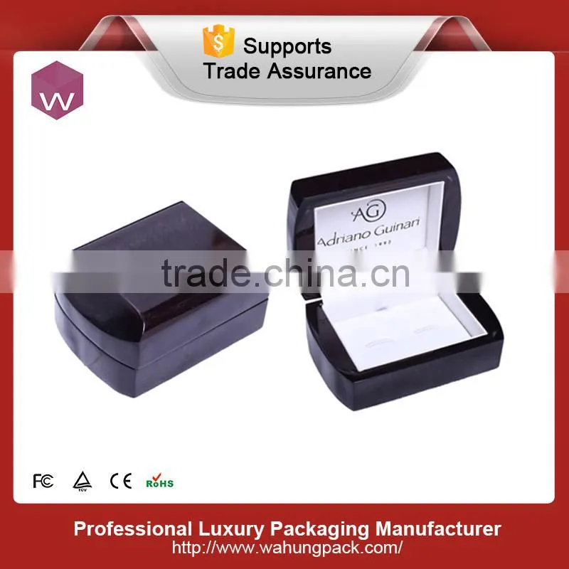 Lacquer cufflink packaging box wood wholesale(WH-0291-1)