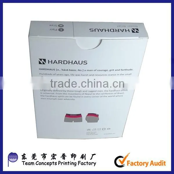 Customized men underwear paper box with PVC window