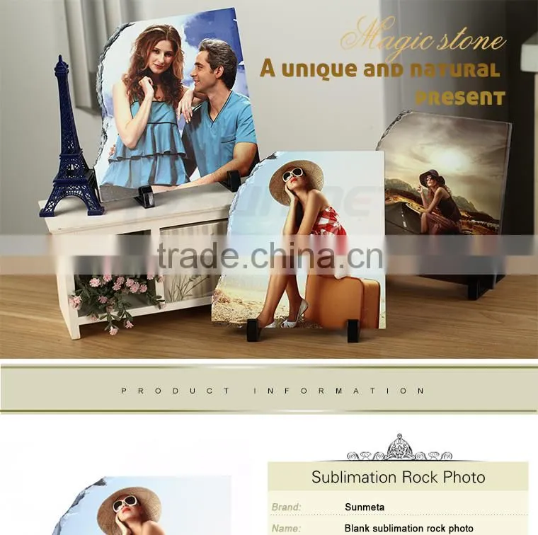 Sunmeta factory directly 3D sublimation blank rock photo SH08 20*20cm