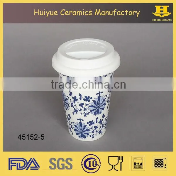 porcelain double wall cups, double wall coffee cups, coffee mug