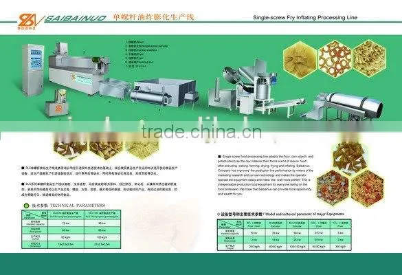 leisure inflated rice crispy food processing line