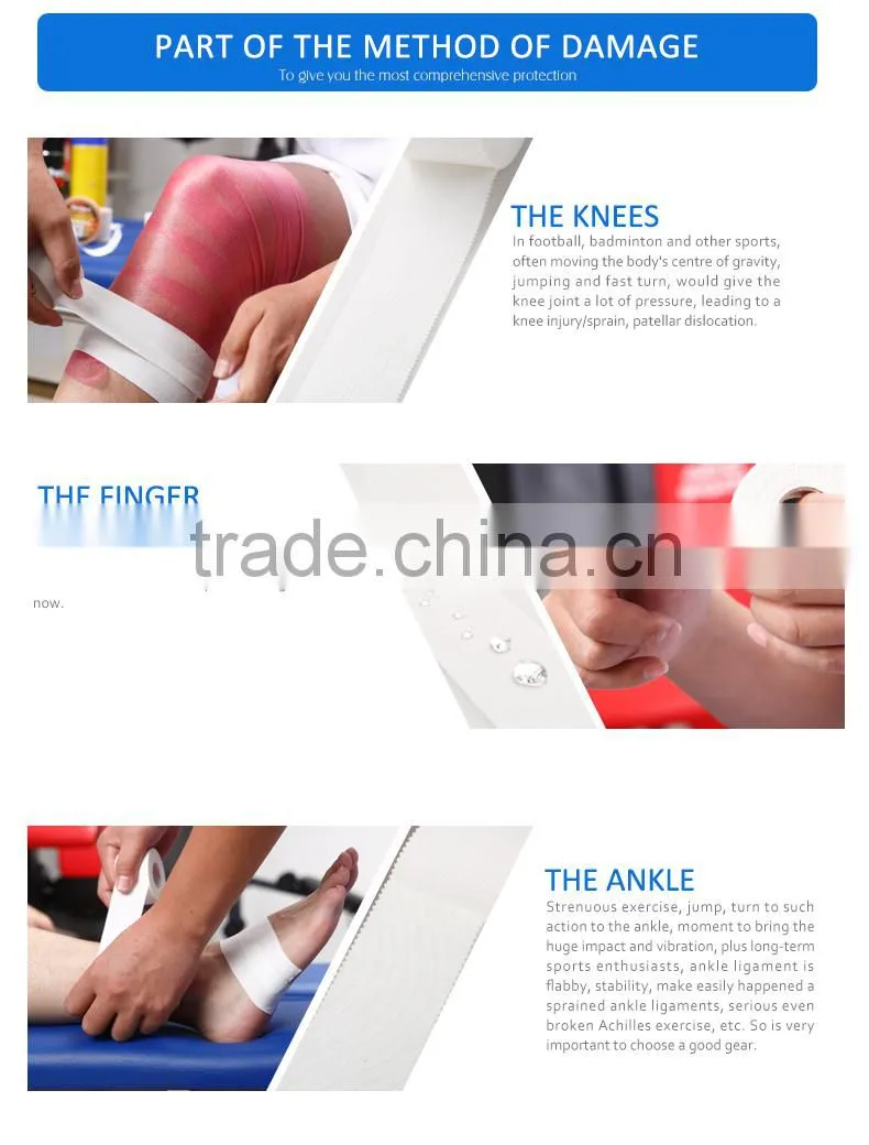 3.8cm*13.7m Cotton Adhesive Skin Strong Rigid Strapping Zinc Oxide Sports Tape
