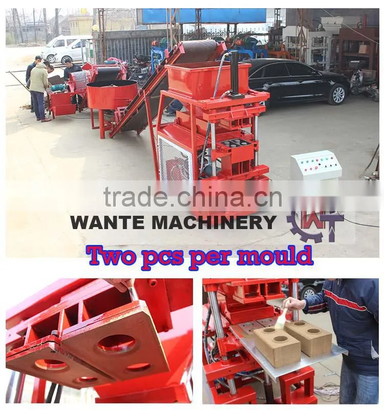 WANTE BRAND WT2-10 fully automatic and innovative interlocking brick machine