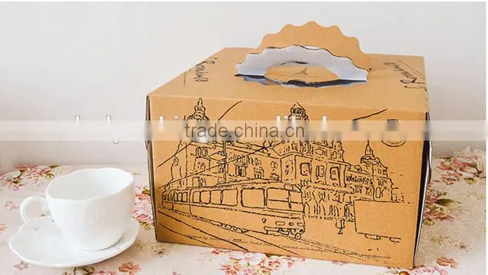 Wholesale food grade paper cardboard cake boxes
