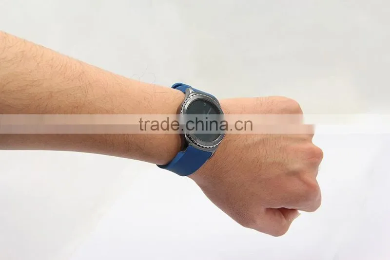 Blue Smart Watch Bracelet Silicon watch Band /Leather Strap Wristband For SAMSUNG GEAR S R750