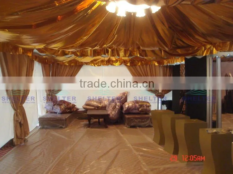 large outdoor pavilion shelter tent with ABS solid walls for sale