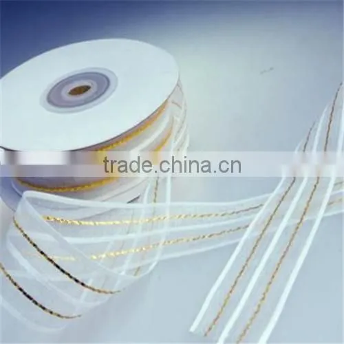2014 Wholesale 100% Polyester Packing Organza Ribbon,Printed Ribbon Rolls