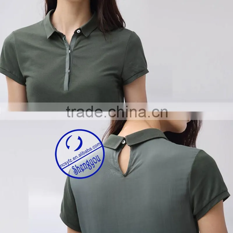 custom plain women polo t shirt manufactures china