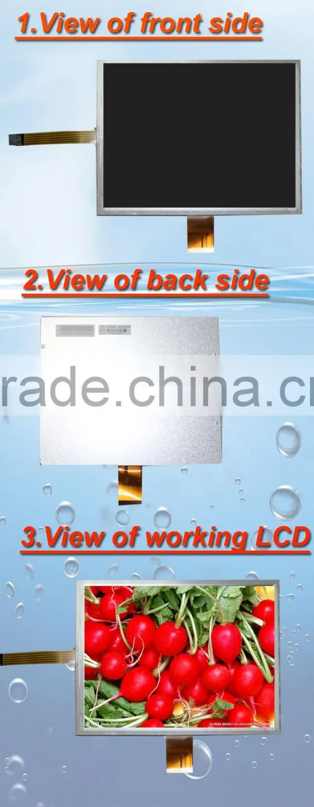 10.4inch 800*600 250nits RGB interface tft lcd touch with 5 wire resistive touch screen