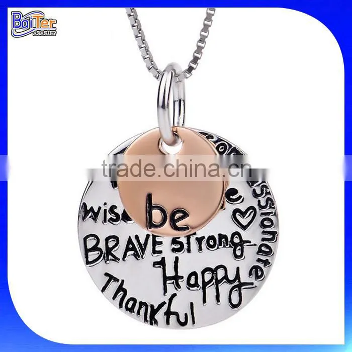 Custom Personalized Word Quote Cuff Stainless Steel Memorial Bracelets
