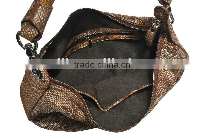 New Fashion! Lady Snake-Grain Leather Handbag 2012!