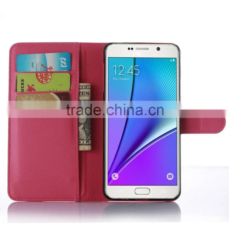 Litchi Wallet Pu Leather Case Mobile Phone Leather Case For Sumsung Galaxy A510