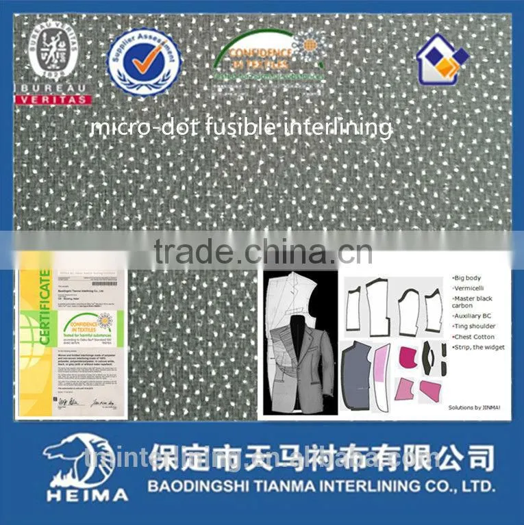 polyester woven fusible interlining 8395 twill adhesive interlining fabric