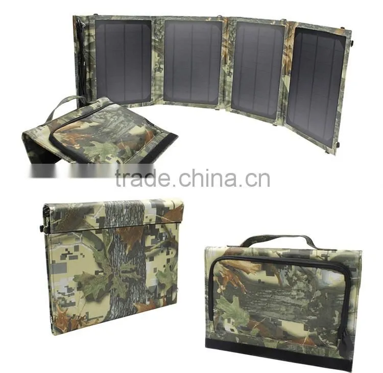 New product 2016 move power solar charger/14w folding soalr panel /flexible solar charger bag