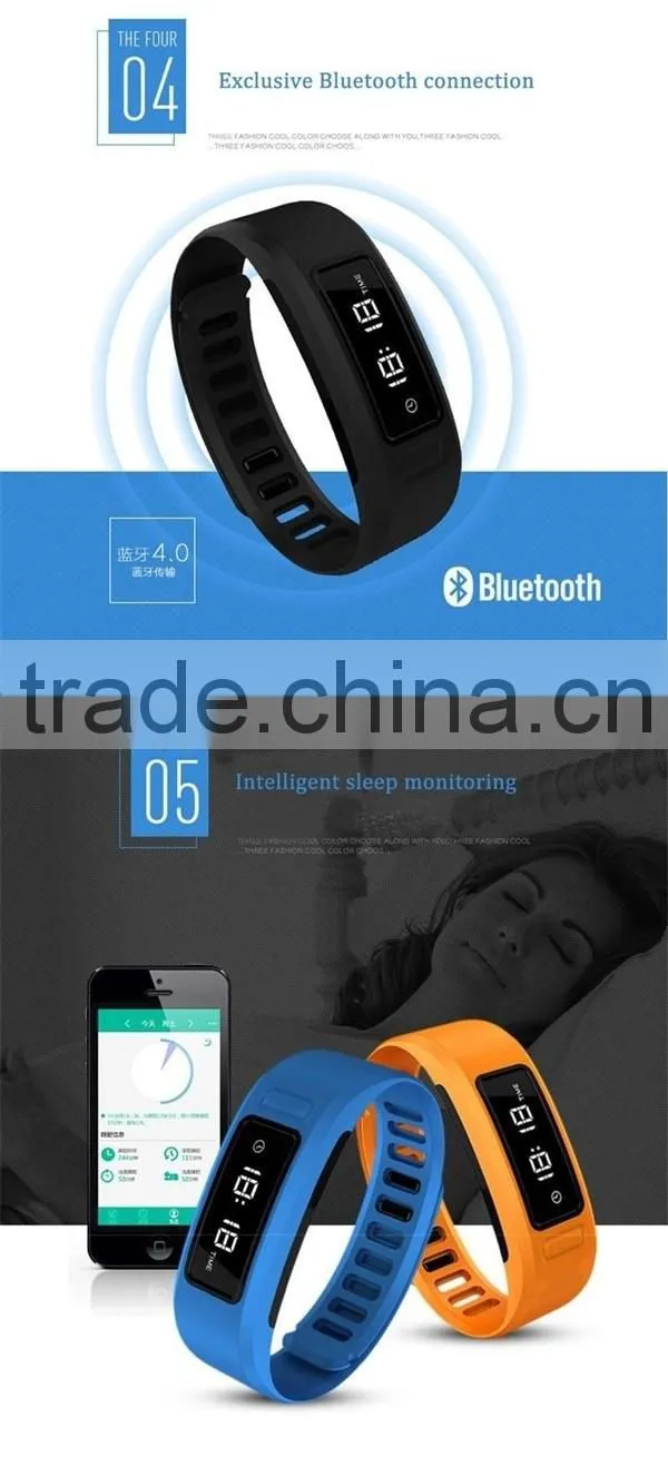 silicon material alarm clock intelligent fitness calorie counter call message reminder H6 smart wristwatch