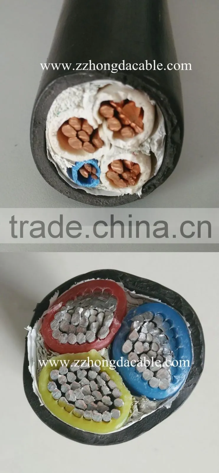 600/1000V single core aluminum conductor XLPE insulated concentric neutral cable