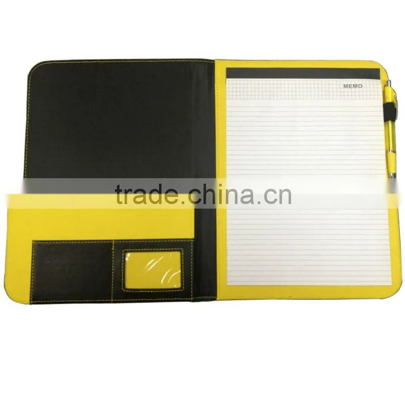 embossed cover leather folder