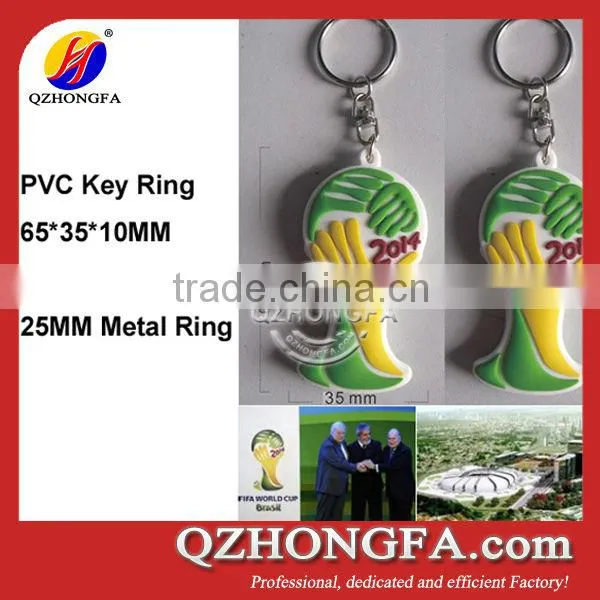 2014 Brazil World Cup Brazil T-shirt 3D PVC Key Ring