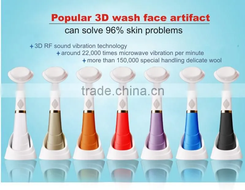 Ultrasonic electric face clean brush silicone facial brush