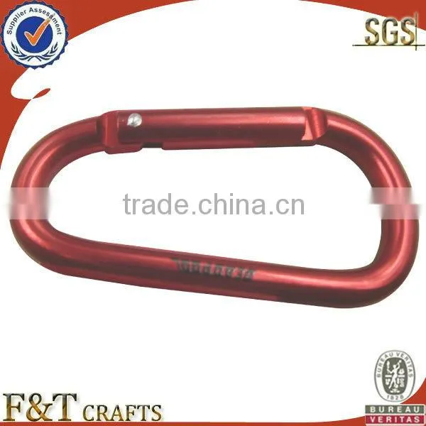 wholesale black climbing clips metal custom carabiner with custom laser logo