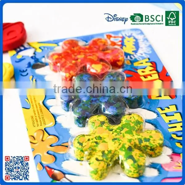 2016 wholesale flower shaped crayon into blister card for school kids